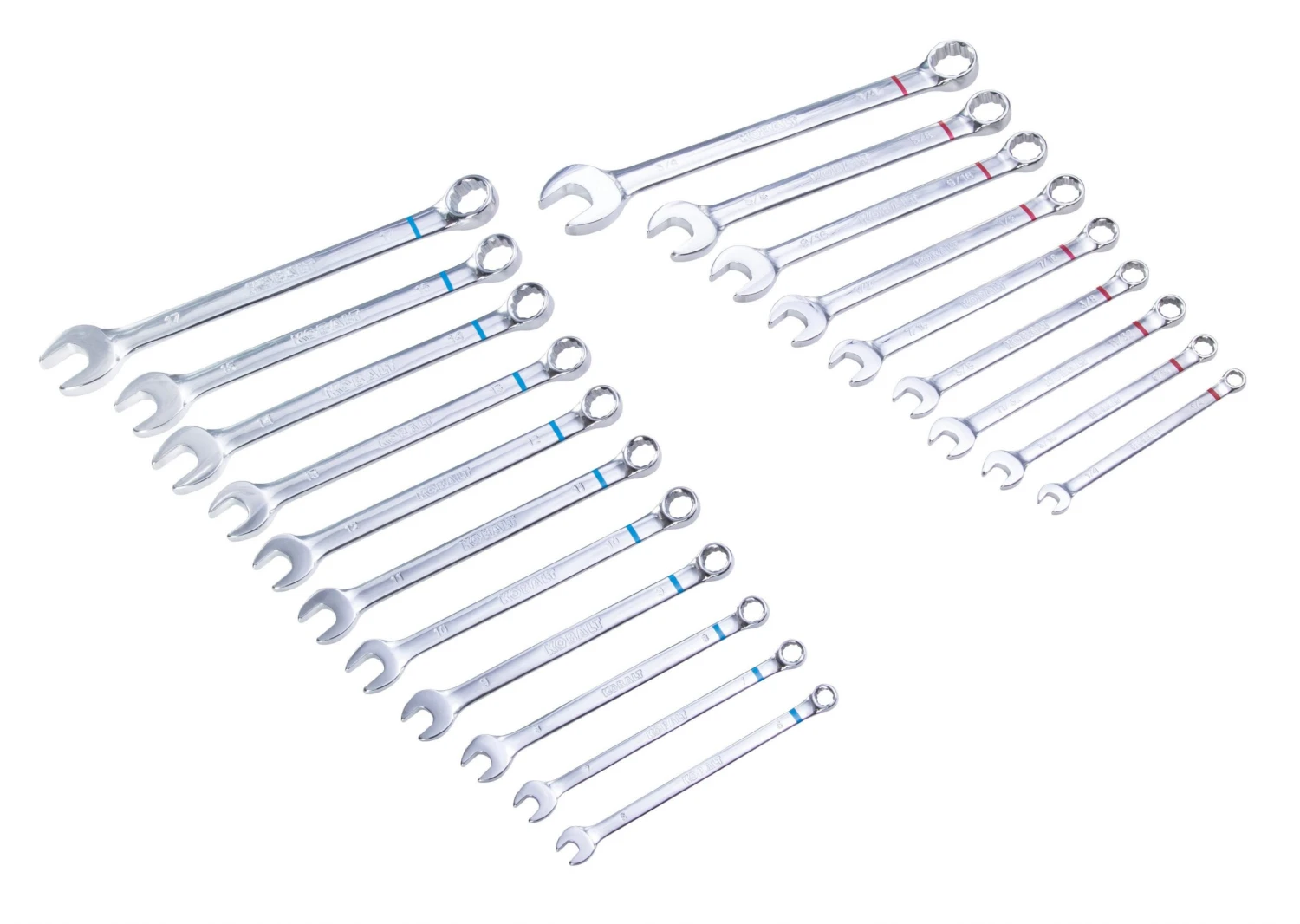 Kobalt Combination Wrenches & Sets 30-Piece Set 12-point Standard (SAE) and Metric Combination Standard Combination Wrench Set 2 Kobalt Combination Wrenches & Sets 30-Piece Set 12-point Standard (SAE) and Metric Combination Standard Combination Wrench Set - Image 2