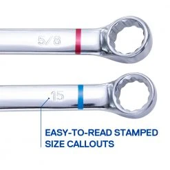 Kobalt Combination Wrenches & Sets 30-Piece Set 12-point Standard (SAE) and Metric Combination Standard Combination Wrench Set 15 Kobalt Combination Wrenches & Sets 30-Piece Set 12-point Standard (SAE) and Metric Combination Standard Combination Wrench Set -Daily Home Tools Hub 15484715