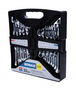 Kobalt Combination Wrenches & Sets 30-Piece Set 12-point Standard (SAE) and Metric Combination Standard Combination Wrench Set 16 Kobalt Combination Wrenches & Sets 30-Piece Set 12-point Standard (SAE) and Metric Combination Standard Combination Wrench Set -Daily Home Tools Hub 15484716