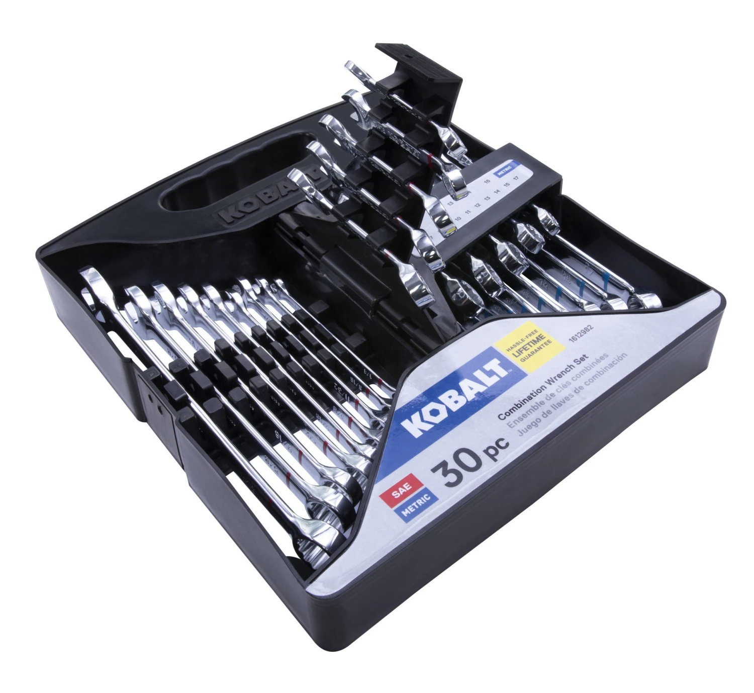 Kobalt Combination Wrenches & Sets 30-Piece Set 12-point Standard (SAE) and Metric Combination Standard Combination Wrench Set 8 Kobalt Combination Wrenches & Sets 30-Piece Set 12-point Standard (SAE) and Metric Combination Standard Combination Wrench Set - Image 8