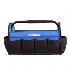 Kobalt Tool Bags Blue, Black Polyester 16-in Tool Tote