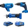 Kobalt Power Tool Combo Kits 3-Tool 24-Volt Max Brushless Power Tool Combo Kit Case (1-Battery Included and Charger Included)