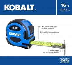 Kobalt Tape Measures Tape measure 16-ft Tape Measure 8 Kobalt Tape Measures Tape measure 16-ft Tape Measure -Daily Home Tools Hub 16463695