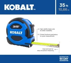 Kobalt Tape Measures Tape measure 35-ft Tape Measure 8 Kobalt Tape Measures Tape measure 35-ft Tape Measure -Daily Home Tools Hub 16463702