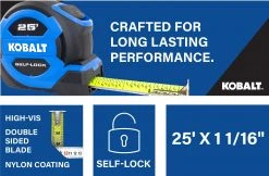 Kobalt Tape measures 25-ft Auto Lock Tape Measure -Daily Home Tools Hub 16463824