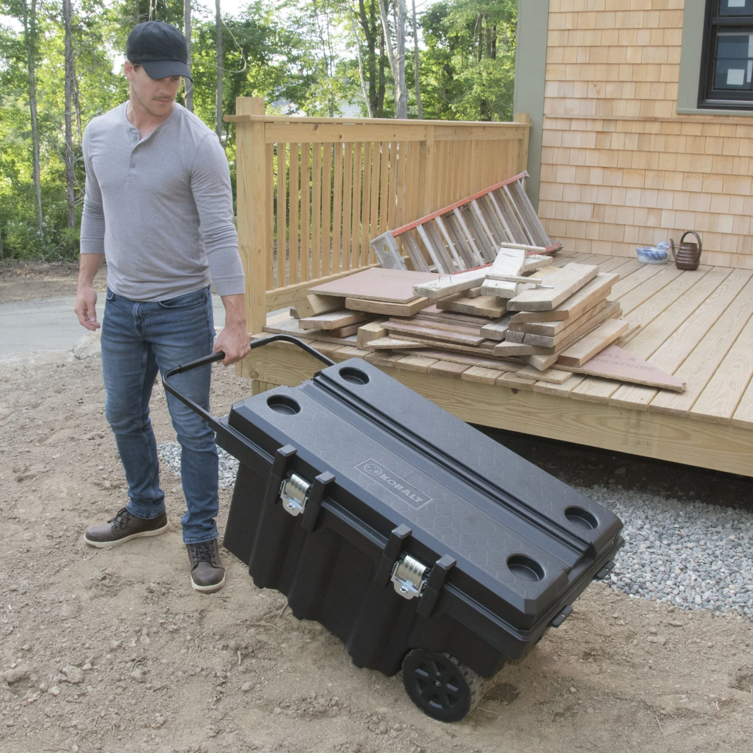 Kobalt Portable Tool Boxes 45-in Black Plastic Wheels Lockable Tool Box 11 Kobalt Portable Tool Boxes 45-in Black Plastic Wheels Lockable Tool Box - Image 11