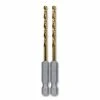 Kobalt Twist Drill Bits 2-Piece 1/8-in 2-1/2-in Titanium Coated Hss Twist Drill Bit