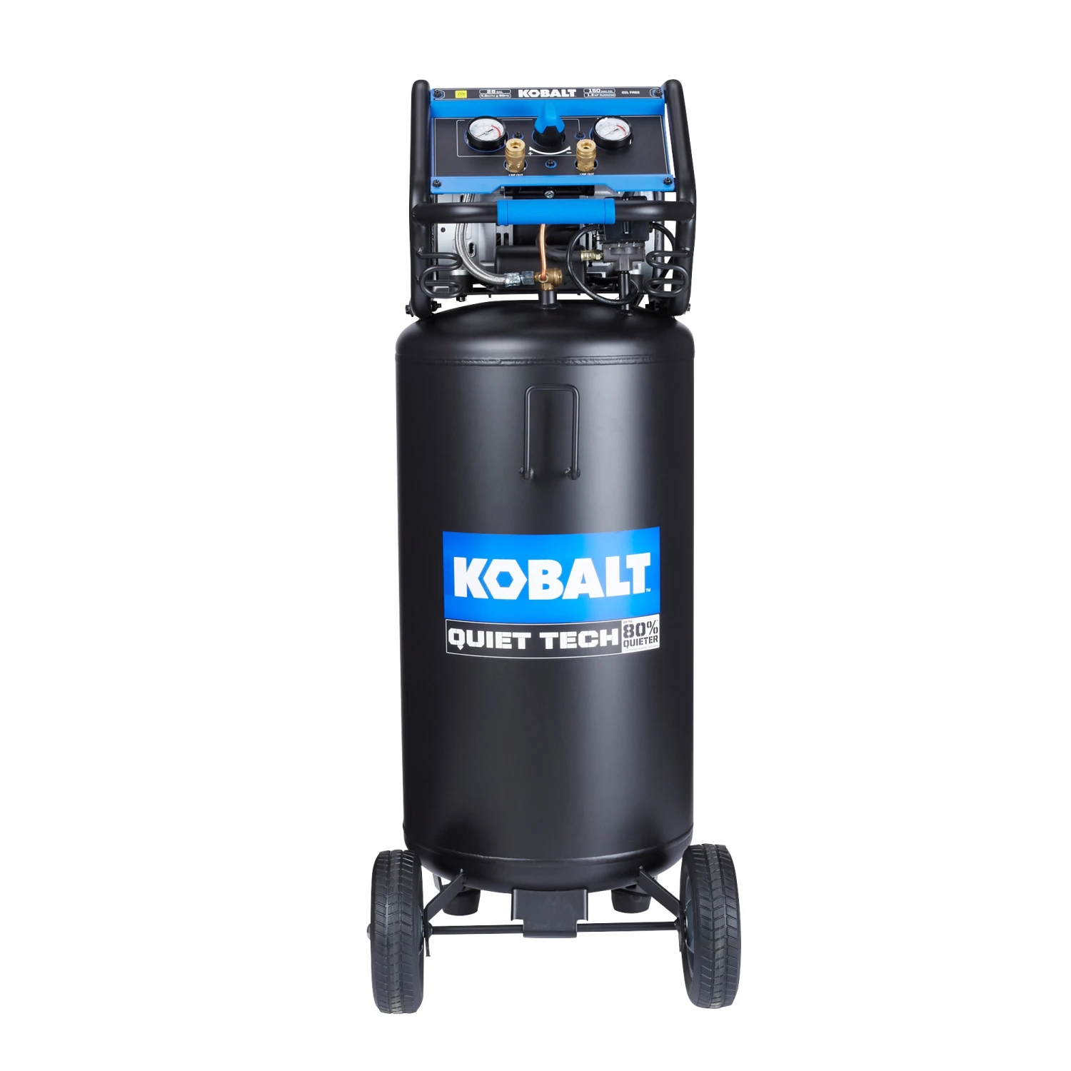 Kobalt Air Compressors Quiet Tech 26-Gallon Single Stage Portable Corded Electric Vertical Air Compressor 2 Kobalt Air Compressors Quiet Tech 26-Gallon Single Stage Portable Corded Electric Vertical Air Compressor - Image 2
