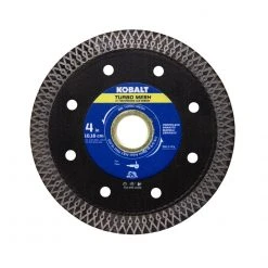 Kobalt Diamond Saw Blades 4-in Turbo Mesh Diamond Tile Saw Blade