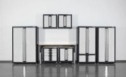 Kobalt Garage Cabinets 36-in W x 72-in H x 18.5-in D Steel Freestanding Garage Cabinet -Daily Home Tools Hub 17118900