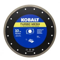 Kobalt Diamond Saw Blades 10-in Turbo Mesh Diamond Blade
