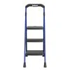 Kobalt Step Stools 3-Step 300-lb Capacity Black Steel Foldable Step Stool