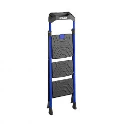 Kobalt Step Stools 3-Step 300-lb Capacity Black Steel Foldable Step Stool 12 Kobalt Step Stools 3-Step 300-lb Capacity Black Steel Foldable Step Stool -Daily Home Tools Hub 17787987