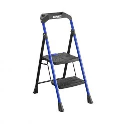Kobalt Step Stools 2-Step 300-lb Capacity Black Steel Foldable Step Stool -Daily Home Tools Hub 17788041