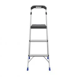 Kobalt Step Stools 3-Step 250-lb Capacity Aluminum Foldable Step Stool