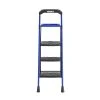 Kobalt Step Stools 3-Step 300-lb Capacity Black Steel Foldable Step Stool
