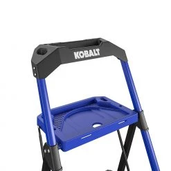 Kobalt Step Stools 3-Step 300-lb Capacity Black Steel Foldable Step Stool -Daily Home Tools Hub 17788336
