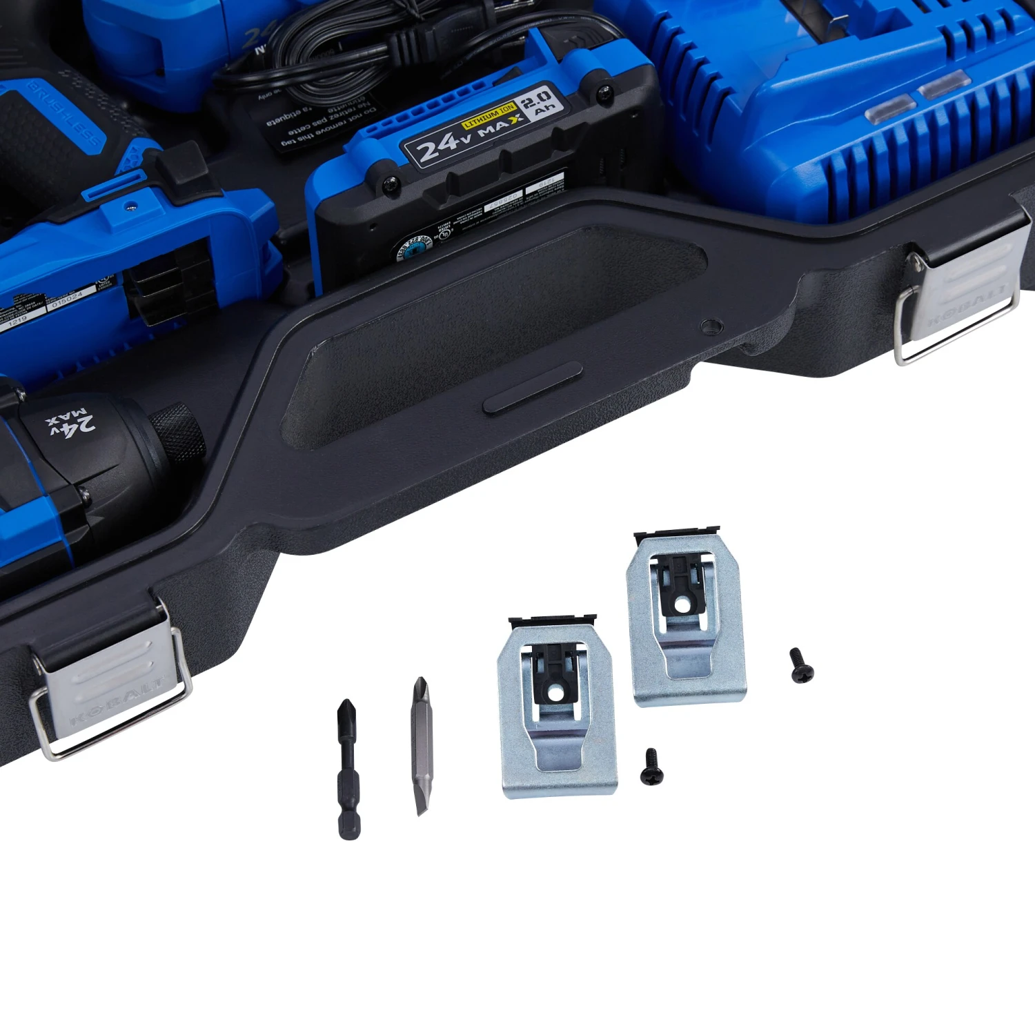 Kobalt Power Tool Combo Kits XTR 3-Tool 24-Volt Max Brushless Power Tool Combo Kit with Hard Case (2-Batteries Included and Charger Included) 4 Kobalt Power Tool Combo Kits XTR 3-Tool 24-Volt Max Brushless Power Tool Combo Kit with Hard Case (2-Batteries Included and Charger Included) - Image 4