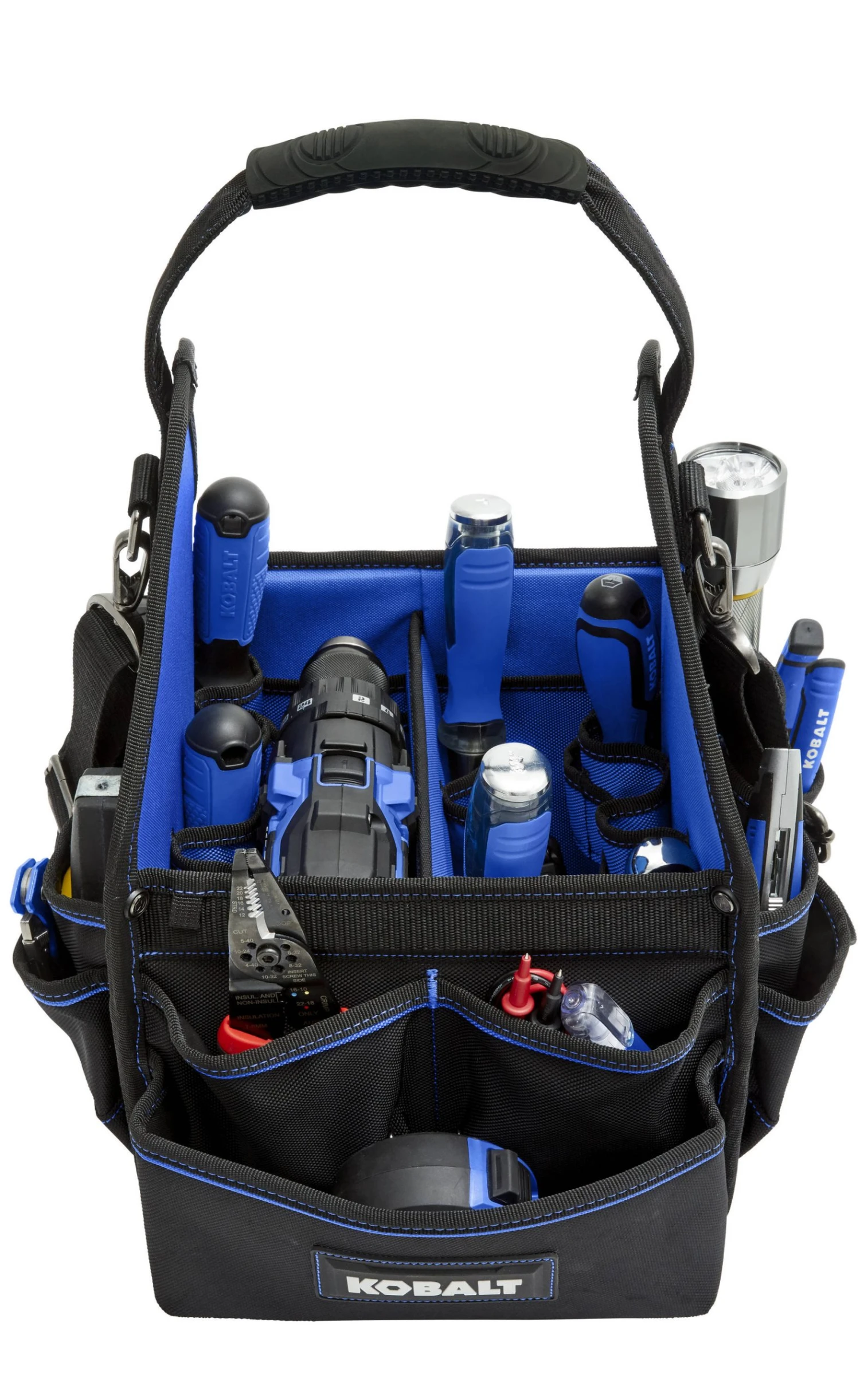 Kobalt Tool Bags Blue Black Polyester 10-in Electrician's Tote 2 Kobalt Tool Bags Blue Black Polyester 10-in Electrician's Tote - Image 2
