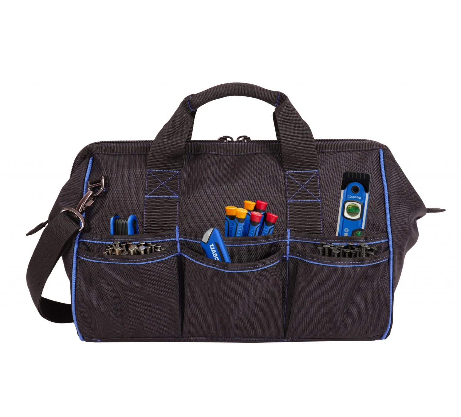 Kobalt Tool Bags Blue Black Polyester 16-in Zippered Cargo Bag 2 Kobalt Tool Bags Blue Black Polyester 16-in Zippered Cargo Bag - Image 2