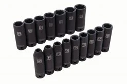 Kobalt Impact Sockets & Impact Socket Sets 16-Piece Metric 1/2-in Drive 6-Point Impact Socket Set