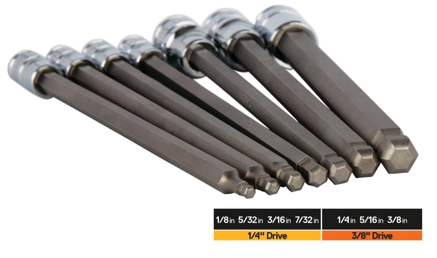 Kobalt Driver Sockets & Sets 7-Piece 1/4-in; 3/8-in Drive Set Hex Bit Standard (SAE) Driver Socket Set 2 Kobalt Driver Sockets & Sets 7-Piece 1/4-in; 3/8-in Drive Set Hex Bit Standard (SAE) Driver Socket Set - Image 2