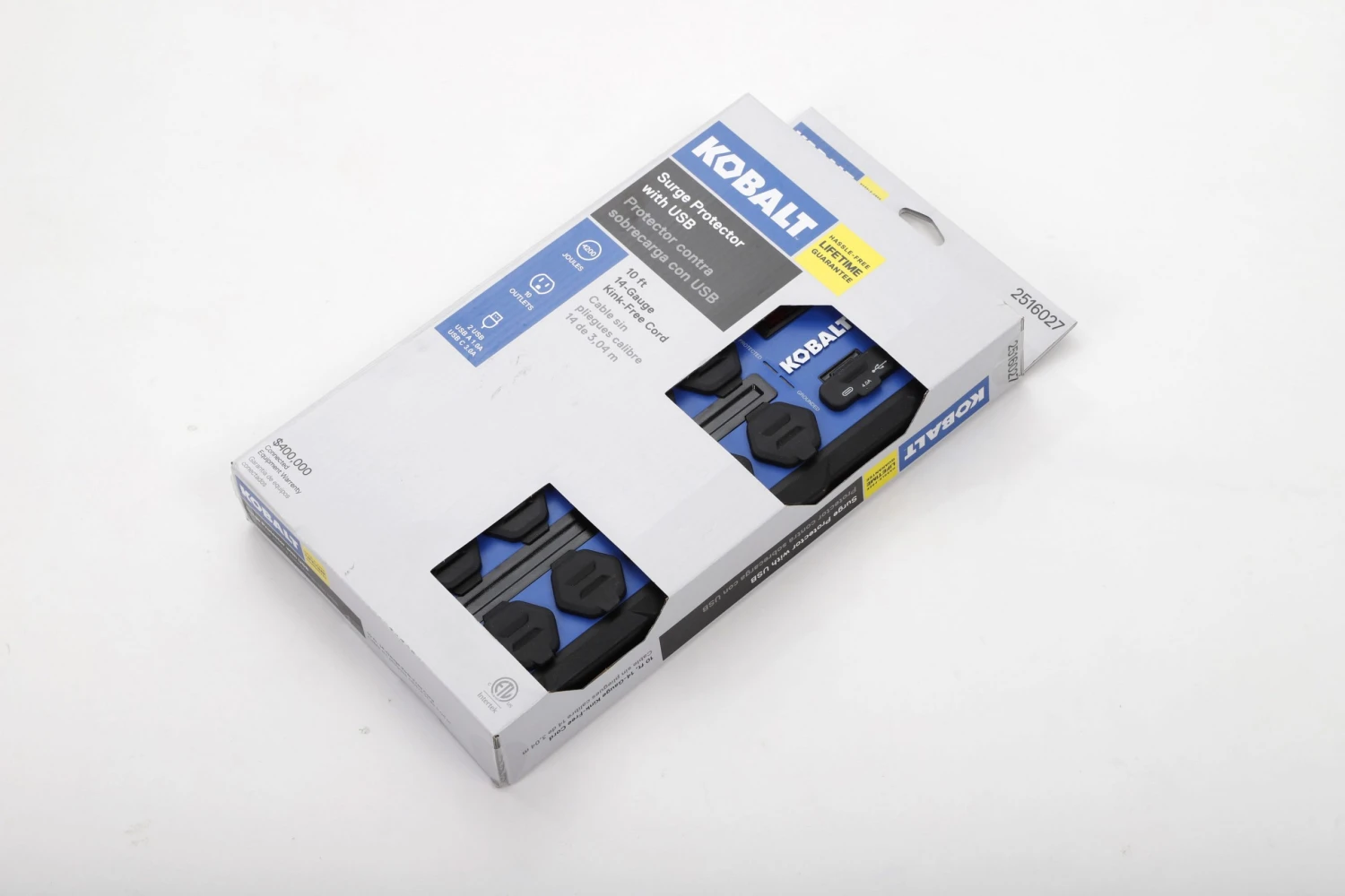 Kobalt Power Strips 10-Outlet 2-USB Ports Blue Power Strip 2 Kobalt Power Strips 10-Outlet 2-USB Ports Blue Power Strip - Image 2