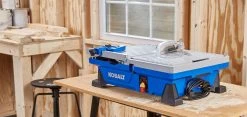 Kobalt Tile Saws 7-in 6-Amp Wet Tabletop Sliding Table Tile Saw -Daily Home Tools Hub 41973190