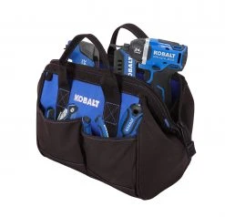 Kobalt Tool Bags Blue Black Polyester 12-in Tool Bag -Daily Home Tools Hub 42143429