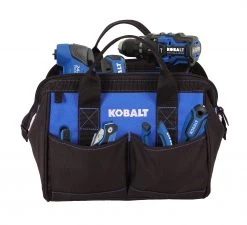 Kobalt Tool Bags Blue Black Polyester 12-in Tool Bag -Daily Home Tools Hub 42143431