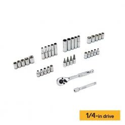 Kobalt Mechanics Tool Sets 154-Piece Standard (SAE) and Metric Combination Polished Chrome Mechanics Tool Set (1/4-in; 3/8-in) 24 Kobalt Mechanics Tool Sets 154-Piece Standard (SAE) and Metric Combination Polished Chrome Mechanics Tool Set (1/4-in; 3/8-in) -Daily Home Tools Hub 42182652