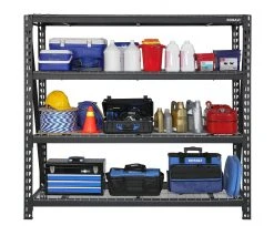 Kobalt Freestanding Shelving Units 77-in W x 24-in D x 72-in H 4-Tier Heavy Duty Steel Utility 12 Kobalt Freestanding Shelving Units 77-in W x 24-in D x 72-in H 4-Tier Heavy Duty Steel Utility -Daily Home Tools Hub 42193274