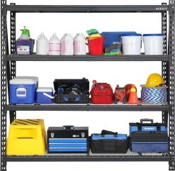 Kobalt Freestanding Shelving Units 84-in W x 24-in D x 84-in H 4-Tier Heavy Duty Steel Utility Shelving Unit 17 Kobalt Freestanding Shelving Units 84-in W x 24-in D x 84-in H 4-Tier Heavy Duty Steel Utility Shelving Unit -Daily Home Tools Hub 42193288