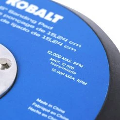 Kobalt Air Compressor Accessories 6-in Sanding Pad -Daily Home Tools Hub 42208140