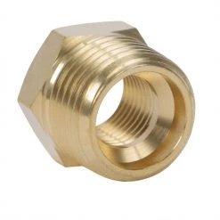 Kobalt Air Compressor Fittings NPT Brass Bushing Adapter 1/2-in (M) x 1/4-in (F) -Daily Home Tools Hub 42208550
