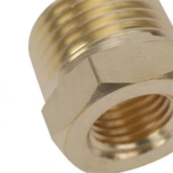Kobalt Air Compressor Fittings NPT Brass Bushing Adapter 1/2-in (M) x 1/4-in (F) -Daily Home Tools Hub 42302038