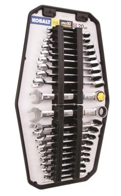 Kobalt Ratchet Wrenches & Sets In Tray with Removable Rails 20-Piece Set 12-Point Standard (SAE) and Metric Combination Ratchet Wrench Set 14 Kobalt Ratchet Wrenches & Sets In Tray with Removable Rails 20-Piece Set 12-Point Standard (SAE) and Metric Combination Ratchet Wrench Set -Daily Home Tools Hub 42336146