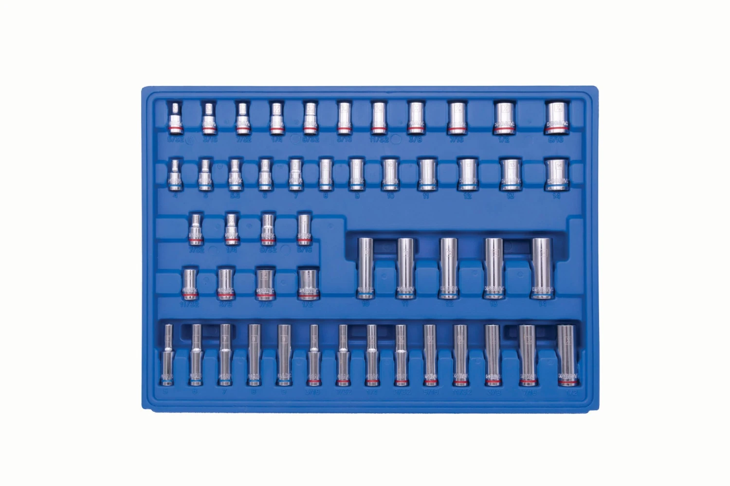 Kobalt Mechanics Tool Sets 250-Piece Standard (SAE) and Metric Combination Polished Chrome Mechanics Tool Set (1/4-in; 3/8-in) 6 Kobalt Mechanics Tool Sets 250-Piece Standard (SAE) and Metric Combination Polished Chrome Mechanics Tool Set (1/4-in; 3/8-in) - Image 6
