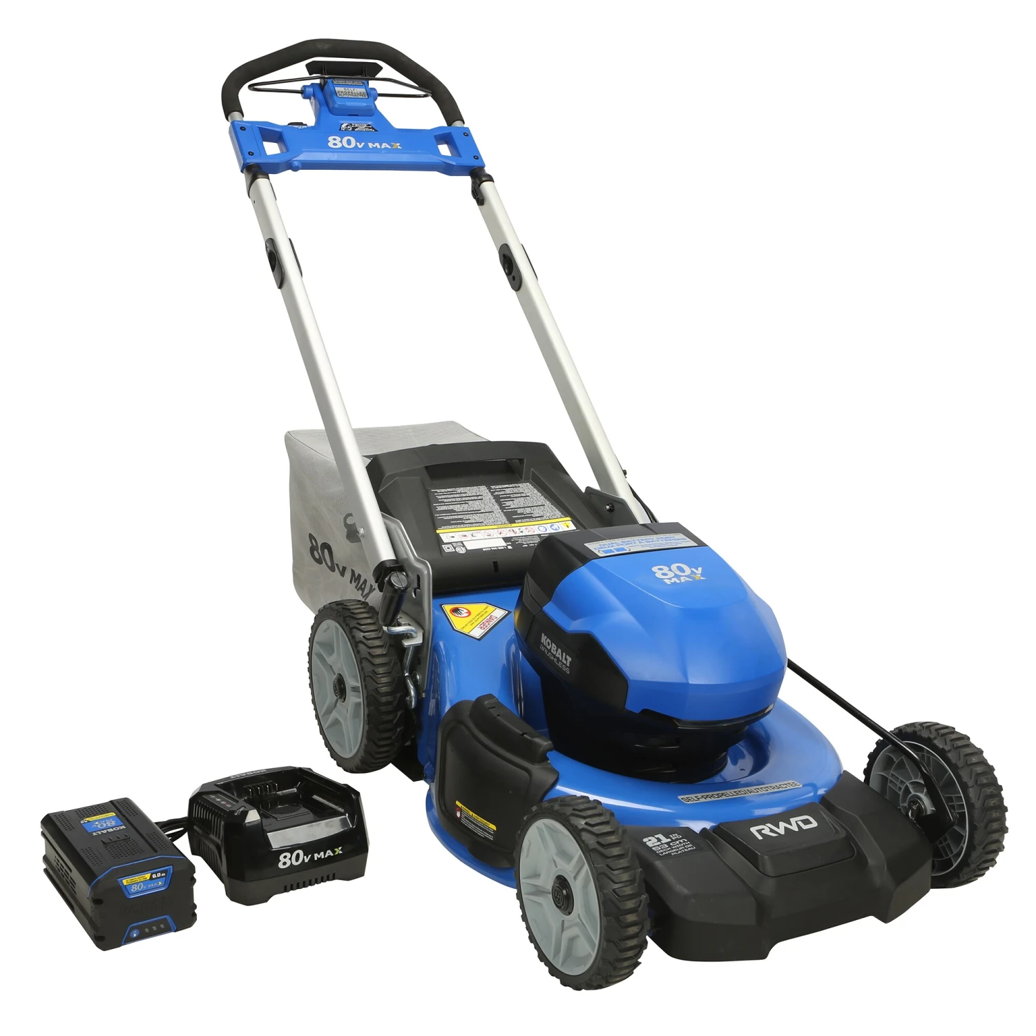Kobalt Cordless Electric Push Lawn Mowers 80-Volt Max Brushless 21-in Self-propelled Cordless Electric Lawn Mower 6 Ah (Battery and Charger Included) 2 Kobalt Cordless Electric Push Lawn Mowers 80-Volt Max Brushless 21-in Self-propelled Cordless Electric Lawn Mower 6 Ah (Battery and Charger Included) - Image 2