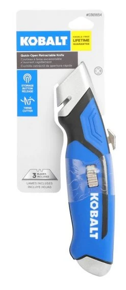 Kobalt Utility Knives 3-Blade Retractable Utility Knife with On Tool Blade Storage 11 Kobalt Utility Knives 3-Blade Retractable Utility Knife with On Tool Blade Storage -Daily Home Tools Hub 42474656