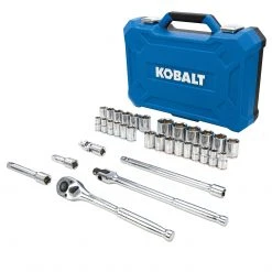 Kobalt Mechanics Tool Sets 33-Piece Standard (SAE) and Metric Combination Polished Chrome Mechanics Tool Set (1/2-in;) 10 Kobalt Mechanics Tool Sets 33-Piece Standard (SAE) and Metric Combination Polished Chrome Mechanics Tool Set (1/2-in;) -Daily Home Tools Hub 42488294