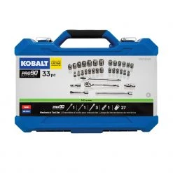 Kobalt Mechanics Tool Sets 33-Piece Standard (SAE) and Metric Combination Polished Chrome Mechanics Tool Set (1/2-in;) 14 Kobalt Mechanics Tool Sets 33-Piece Standard (SAE) and Metric Combination Polished Chrome Mechanics Tool Set (1/2-in;) -Daily Home Tools Hub 42488302
