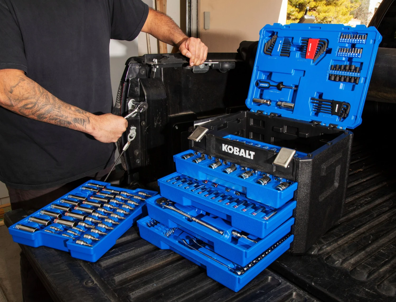 Kobalt Mechanics Tool Sets 250-Piece Standard (SAE) and Metric Combination Polished Chrome Mechanics Tool Set (1/4-in; 3/8-in) 12 Kobalt Mechanics Tool Sets 250-Piece Standard (SAE) and Metric Combination Polished Chrome Mechanics Tool Set (1/4-in; 3/8-in) - Image 12