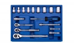 Kobalt Mechanics Tool Sets 250-Piece Standard (SAE) and Metric Combination Polished Chrome Mechanics Tool Set (1/4-in; 3/8-in) 19 Kobalt Mechanics Tool Sets 250-Piece Standard (SAE) and Metric Combination Polished Chrome Mechanics Tool Set (1/4-in; 3/8-in) -Daily Home Tools Hub 42702389