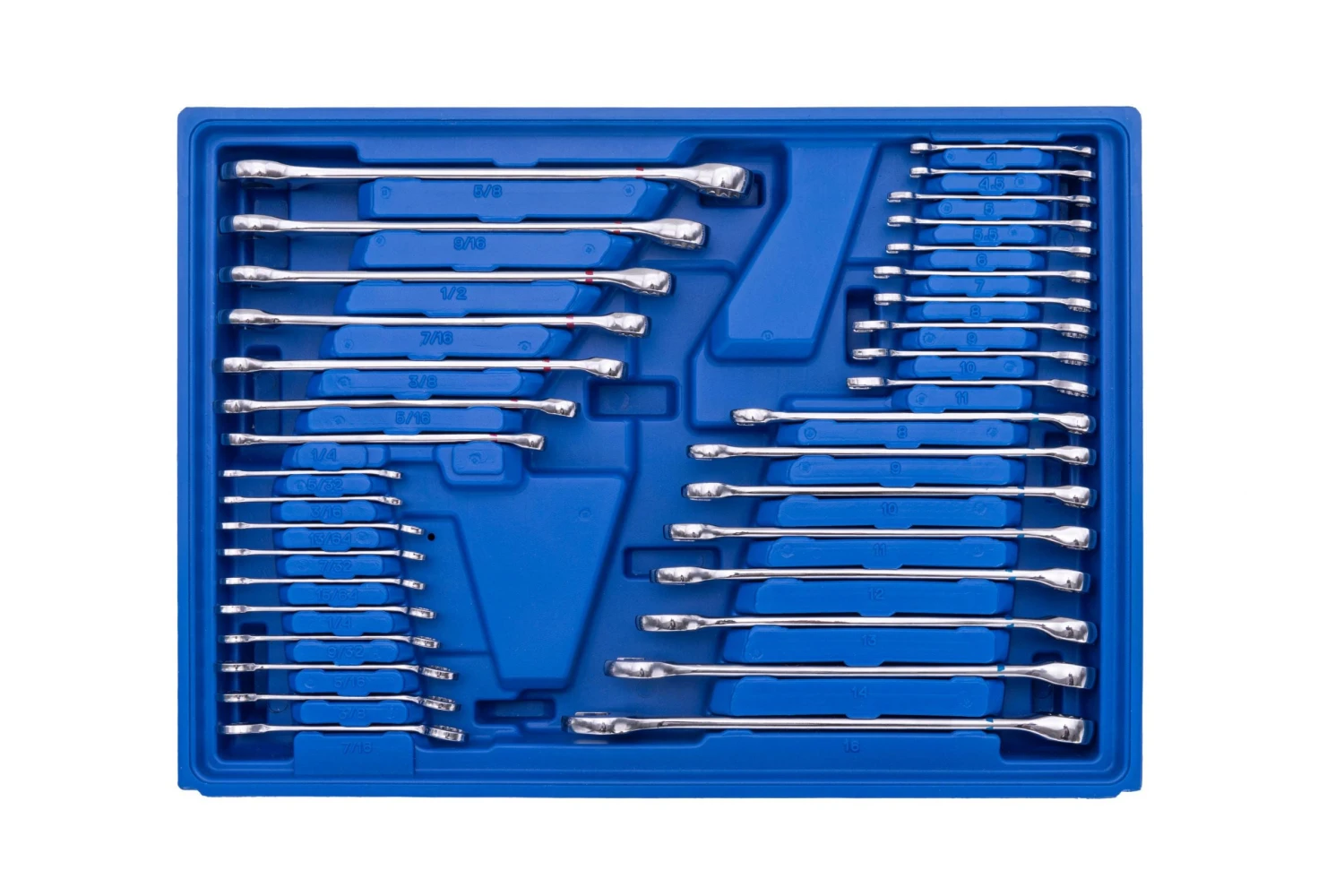 Kobalt Mechanics Tool Sets 250-Piece Standard (SAE) and Metric Combination Polished Chrome Mechanics Tool Set (1/4-in; 3/8-in) 8 Kobalt Mechanics Tool Sets 250-Piece Standard (SAE) and Metric Combination Polished Chrome Mechanics Tool Set (1/4-in; 3/8-in) - Image 8