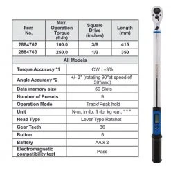 Kobalt Torque Wrenches 1/2-in Drive Digital Torque Wrench (12.5-ft lb to 250-ft lb) 17 Kobalt Torque Wrenches 1/2-in Drive Digital Torque Wrench (12.5-ft lb to 250-ft lb) -Daily Home Tools Hub 42708445