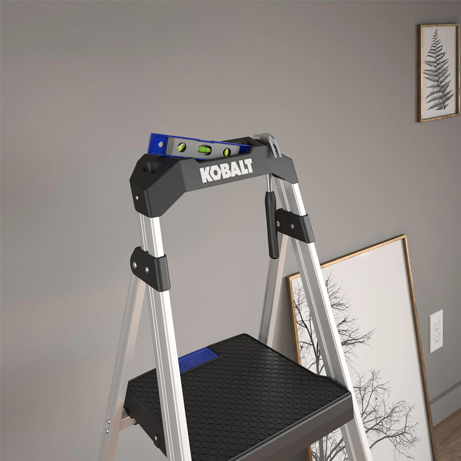 Kobalt Step Stools 2-Step 250-lb Capacity Aluminum Foldable Step Stool 8 Kobalt Step Stools 2-Step 250-lb Capacity Aluminum Foldable Step Stool - Image 8