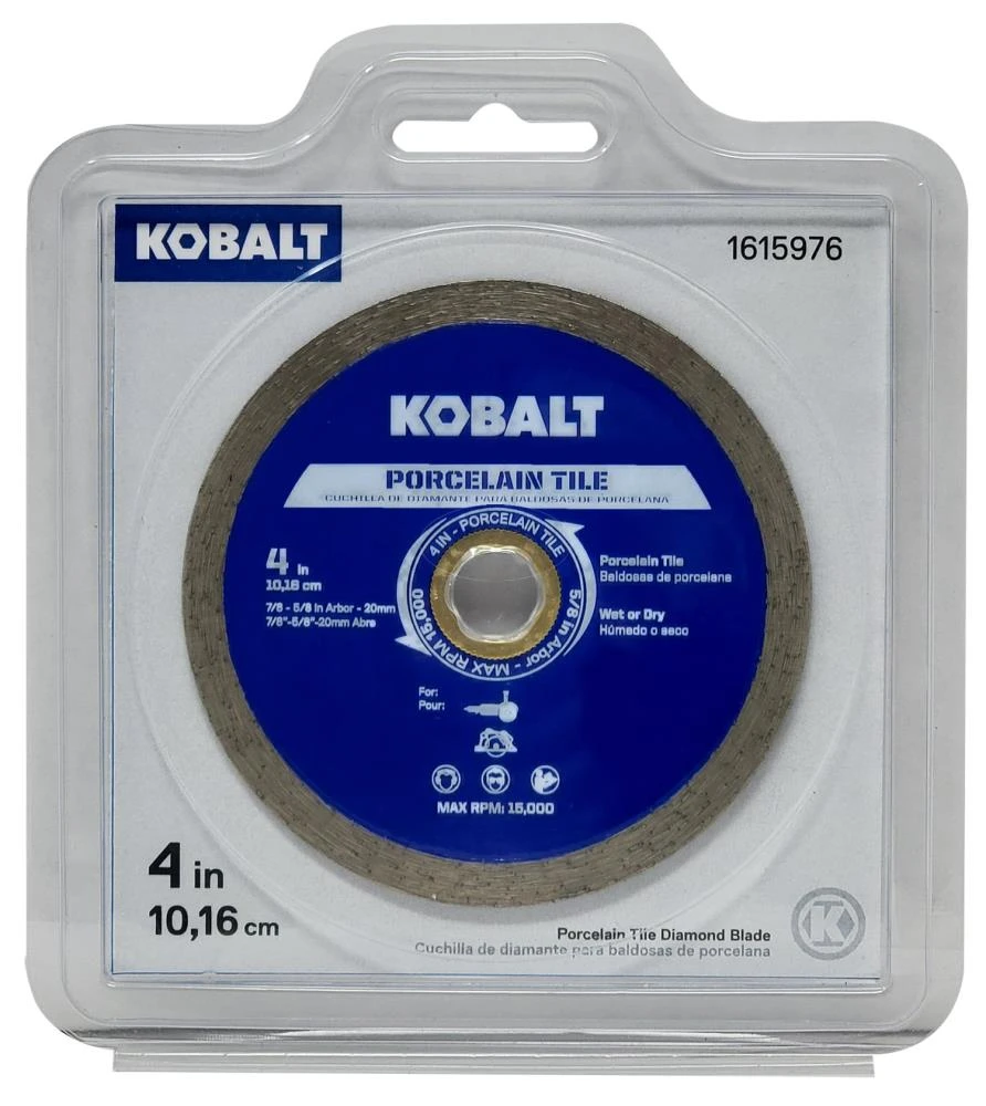 Kobalt Diamond Saw Blades 4-in Wet or Dry Porcelain Continuous Diamond Saw Blade 4 Kobalt Diamond Saw Blades 4-in Wet or Dry Porcelain Continuous Diamond Saw Blade - Image 4