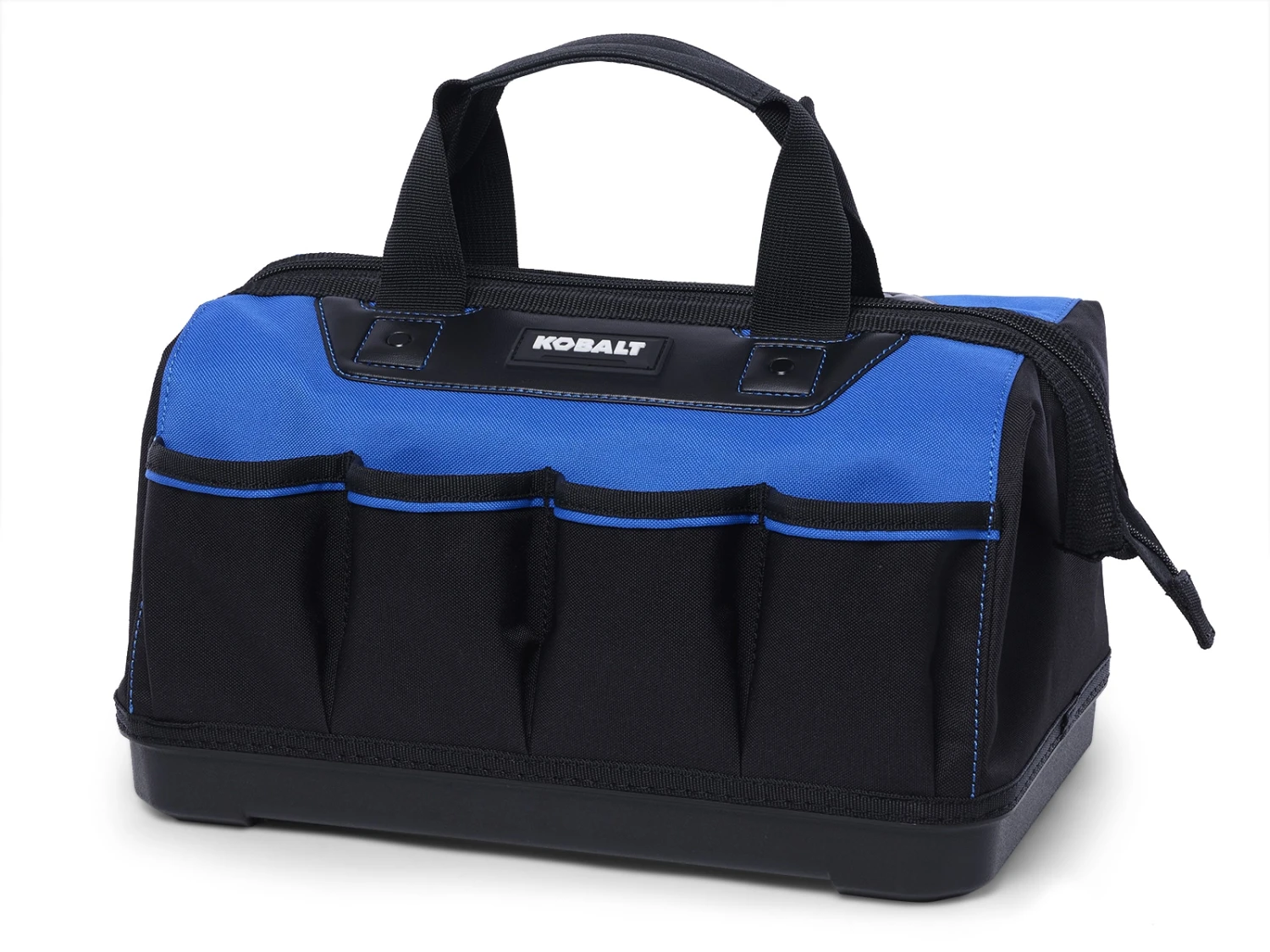 Kobalt Tool Bags Hard Bottom Black/Blue Polyester 14-in Zippered Tool Bag 2 Kobalt Tool Bags Hard Bottom Black/Blue Polyester 14-in Zippered Tool Bag - Image 2