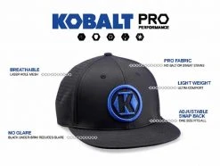 Kobalt Hats Kobalt Black Performance Ball Cap -Daily Home Tools Hub 44366411